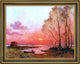 Ferdinand Du Puigaudeau Sunset on the BriereFramed Premium Canvas Print, 21"x28"