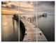 "Carrasqueira Old Wooden Pier" Photo Wall Art, 3 Panels, 36"x28"