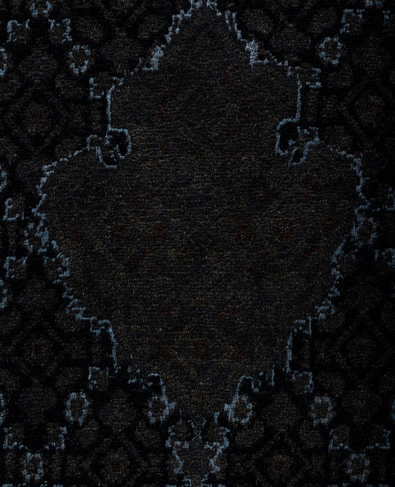 Overdyed One-of-a-Kind Hand-Knotted Area Rug Black, 5' 7" x 10' 0"