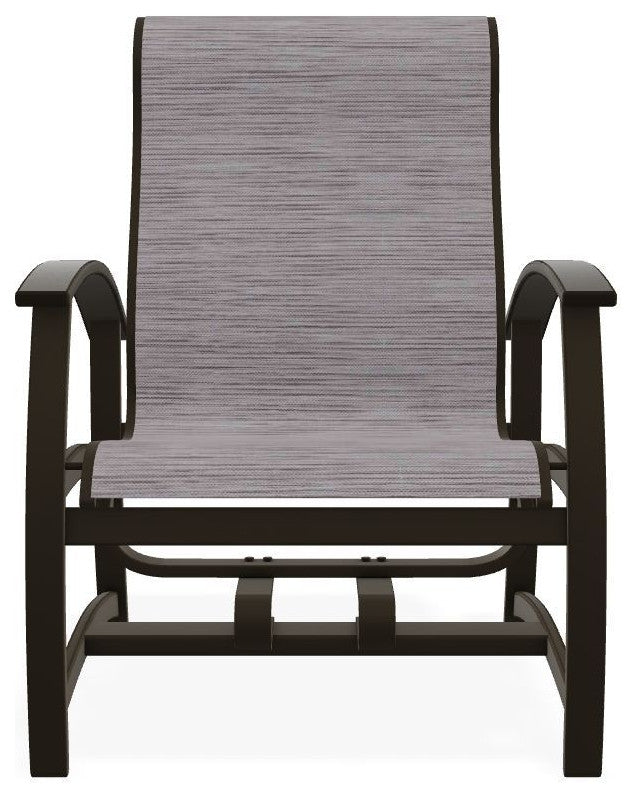 Belle Isle Sling Outdoor Hidden Motion Lounge Chair, Fossil/Beachwood