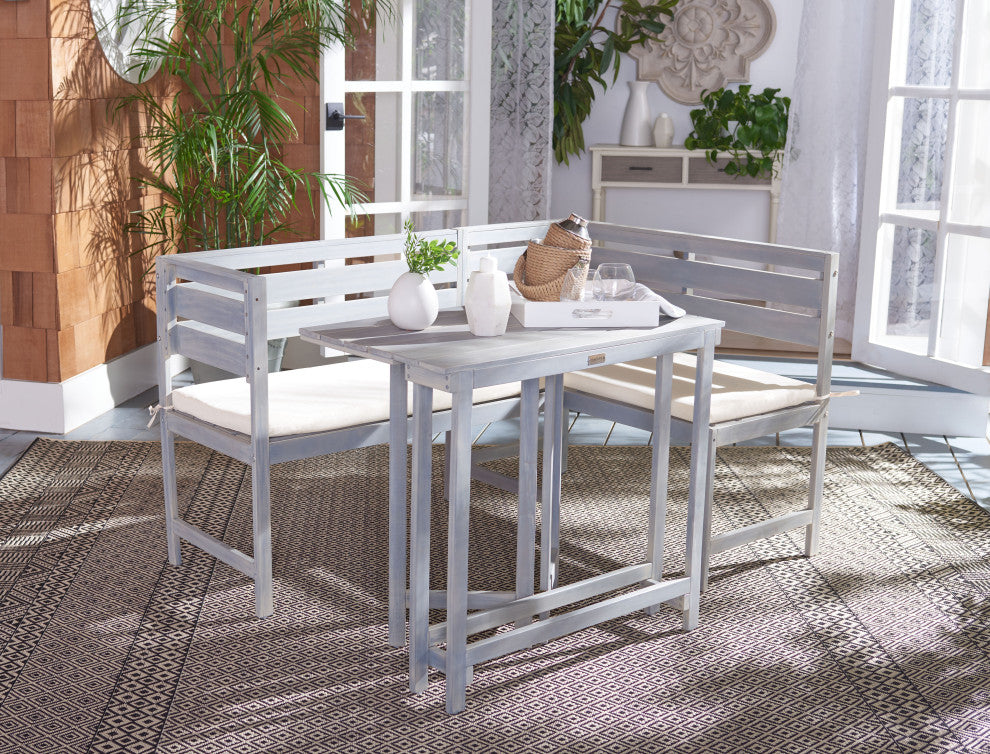 Safavieh Wilton Balcony Corner Lounge, Ash Grey/Beige