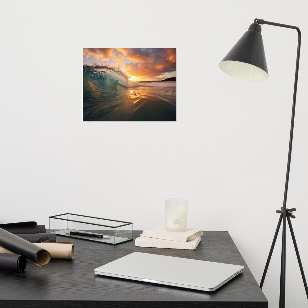 Coastal Art: Ephemeral Whispers Realism Painting Digital Artwork Loose Art Print, 11" X 14"