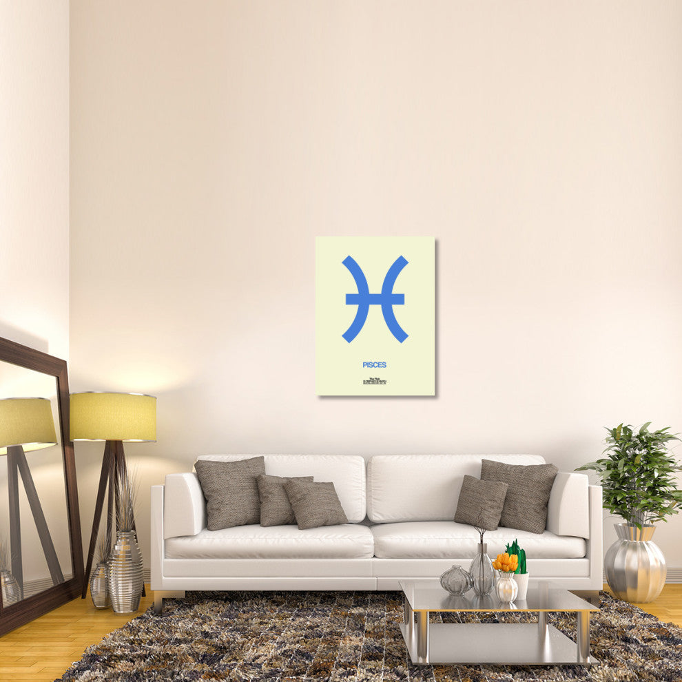 "Pisces Zodiac Sign Blue" Fine Art Print