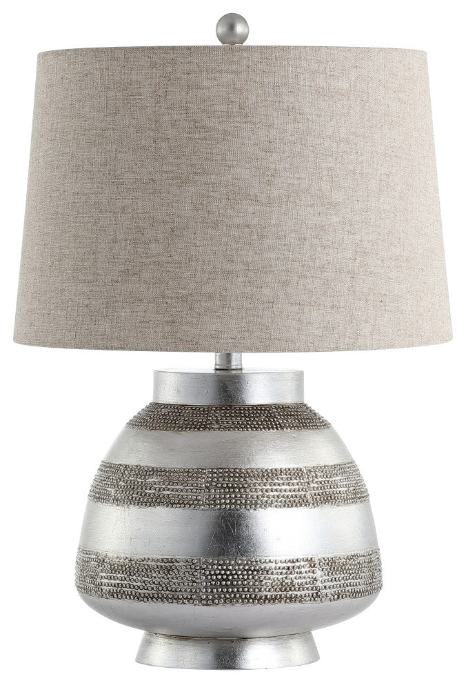 Ziggy 24" Resin LED Table Lamp, Antique Silver