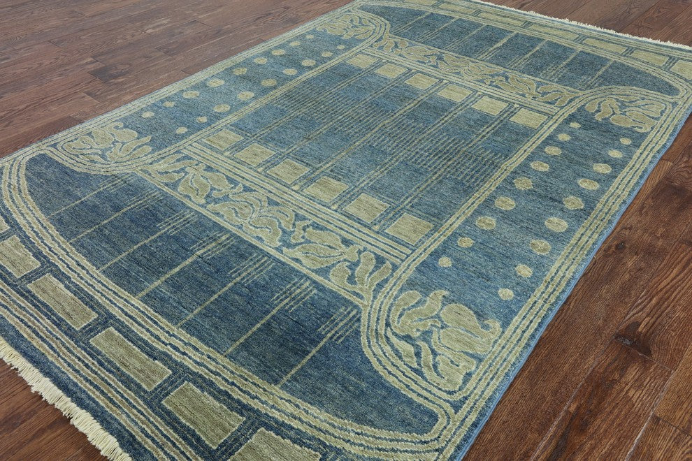 5'x8' Modern Oriental Handmade Gabbeh Area Rug, W2093