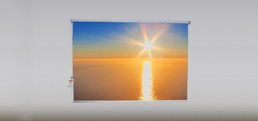 "Atlantic Sunset" Artwork, 3' Shade, Fabric, Left