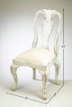 Wooden Upholstered Side Chair, White