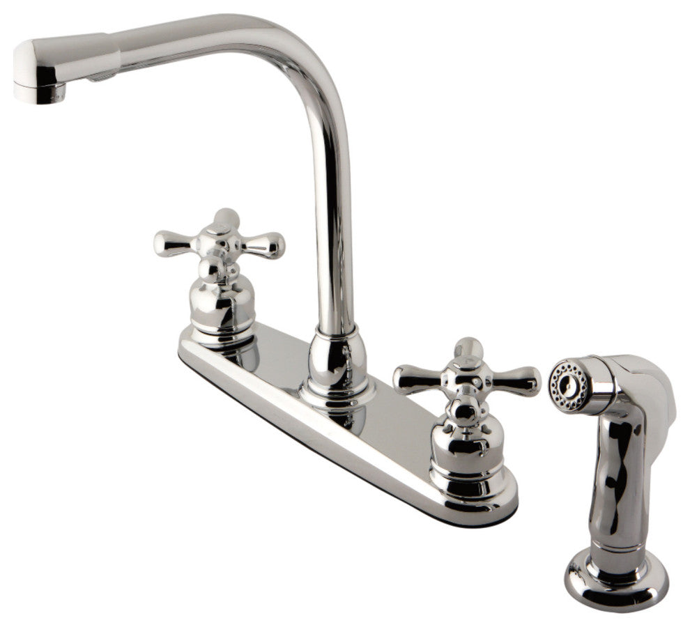 Kingston Brass Centerset Kitchen Faucet, Polished Chrome