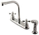 Kingston Brass Centerset Kitchen Faucet, Polished Chrome
