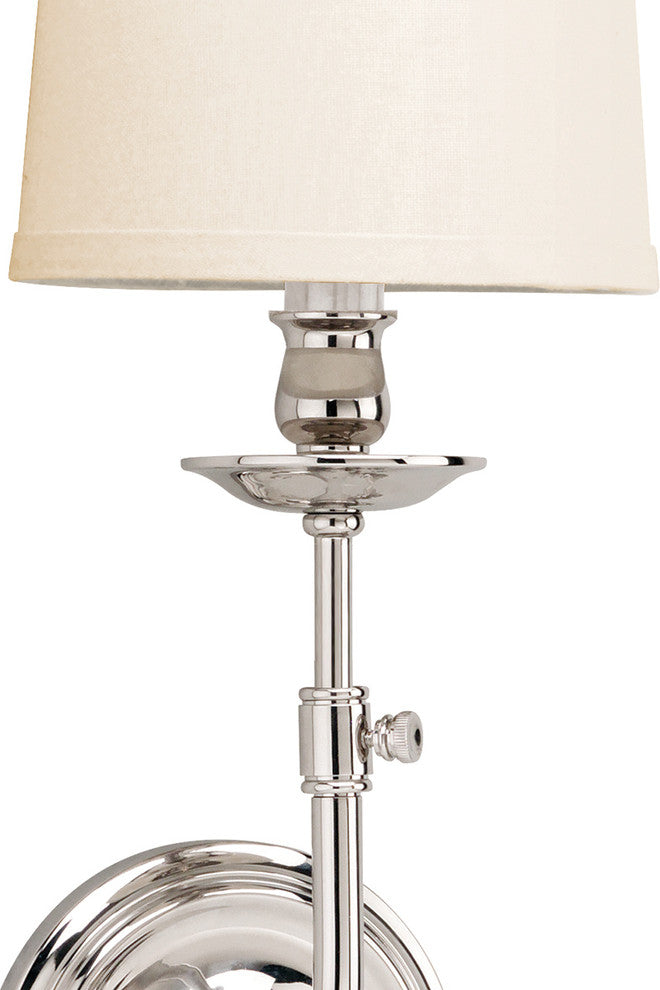 Logan 1-Light Wall Sconce, Polished Nickel