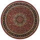 Aiden Traditional Vintage Inspired Red/Blue Rug, 6' Round
