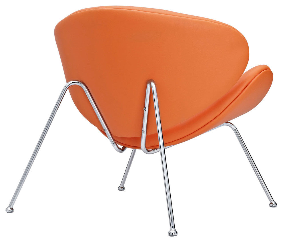 Modern Contemporary Living Room Lounge Chair Orange