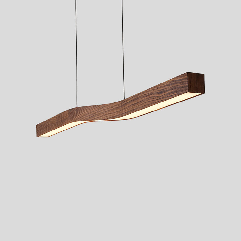 Camur LED Linear Pendant, Walnut