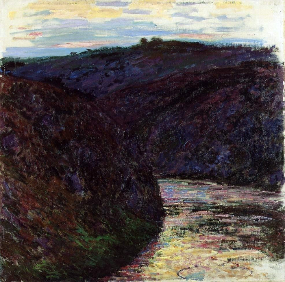 Claude Oscar Monet Gorge of the Creuse Premium Canvas Print