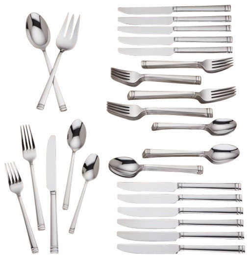 Summerton 62-Piece Stainless Flatware Set by Lenox