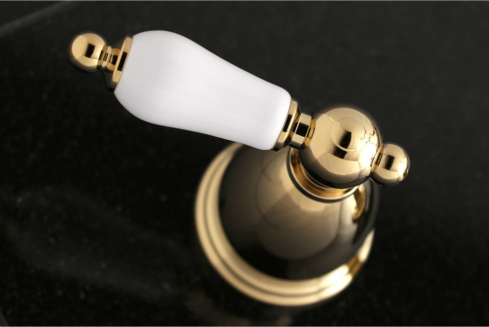 Kingston Brass Wall Mount Tub Faucet, Polished Brass