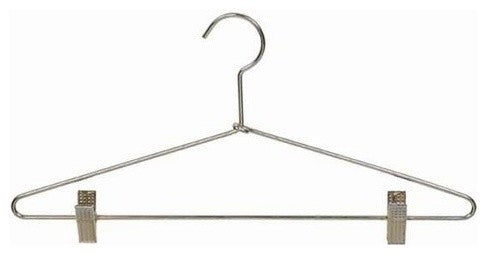 Metal Suit Hanger With Clips, Set of 25