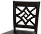 Isidro Transitional Dark Brown Finish Wood 2-Piece Counter Stool Set