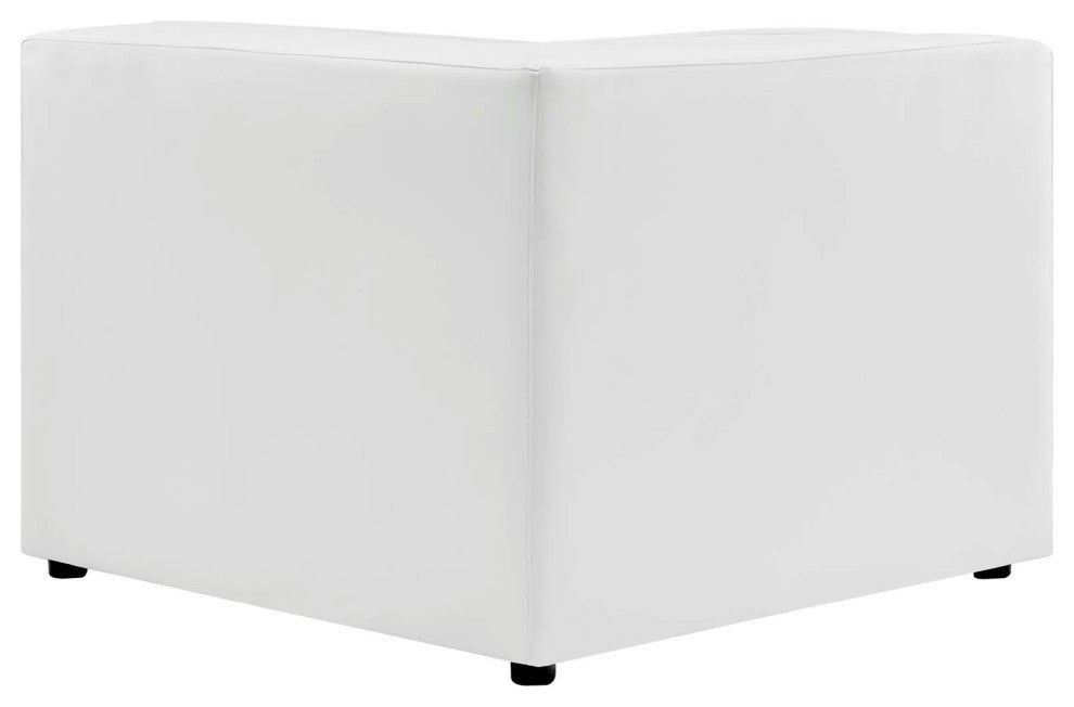 Mingle Vegan Leather 7-Piece Sectional Sofa, White