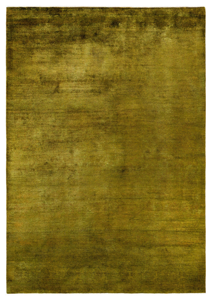 Overdyed One-of-a-Kind Hand-Knotted Area Rug Green, 6' 1" x 8' 10"