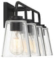 4-Light Bathroom Vanity Light, Matte Black