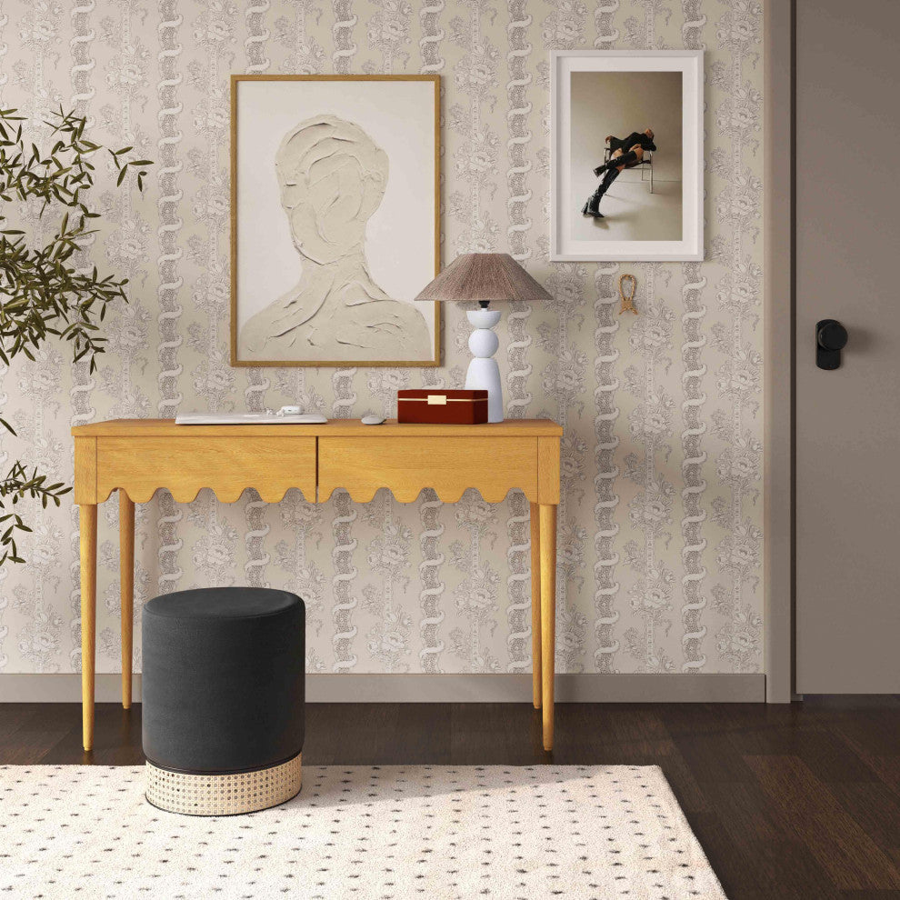 Oodle Natural Ash 2-Drawer Desk Natural