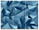 3D Abstract Geometric Background, Abstract Canvas Wall Art, 36x28, 3 Panels