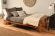 Caleb Frame Futon With Butternut Finish, Oregon Trail Saddle
