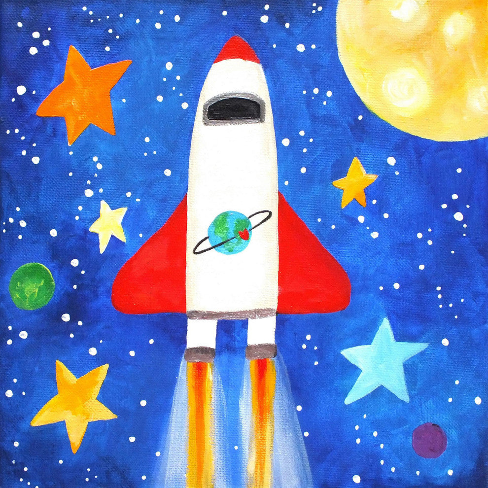 Marmont Hill, "Shuttle Flight" by Nicola Joyner Painting Wrapped Canvas, 40x40
