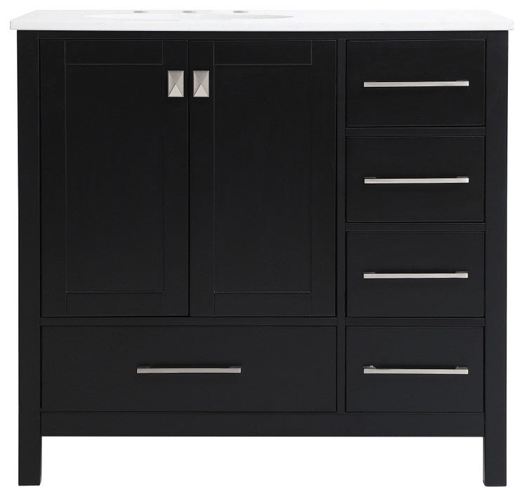 Isabel Black 36" Single Sink Bathroom Vanity