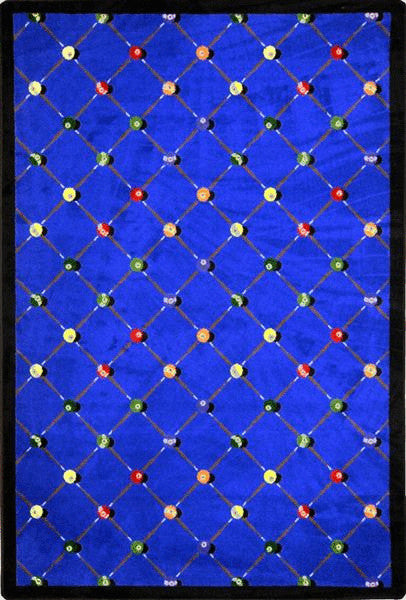 Games People Play Rug, Billiards, 5'4"x7'8", Blue