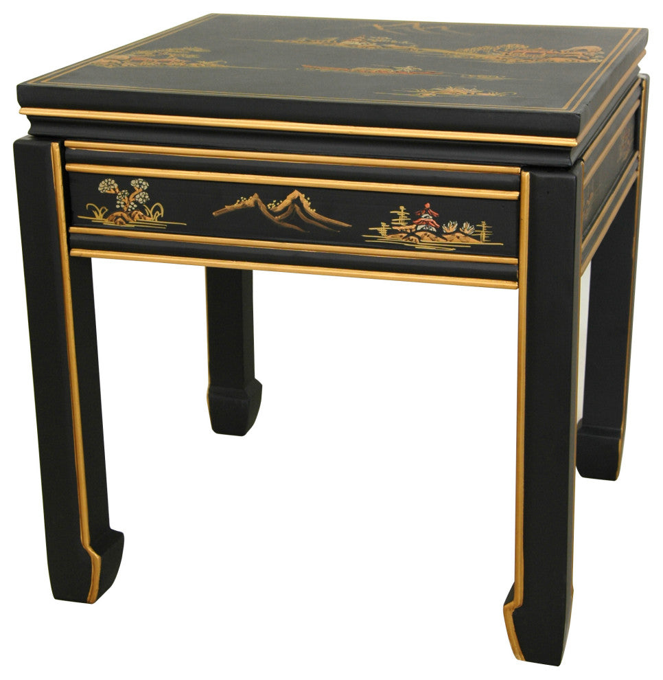 Black Lacquer Square Ming Table