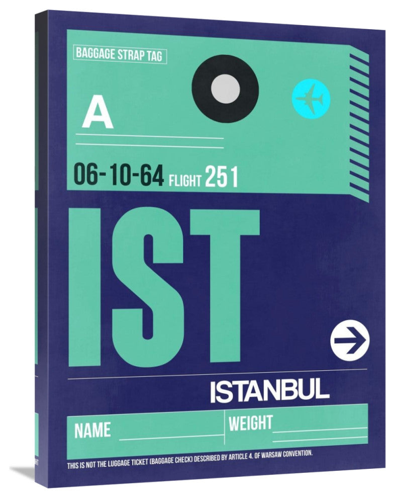 "IST Istanbul Luggage Tag 1" Fine Art Print