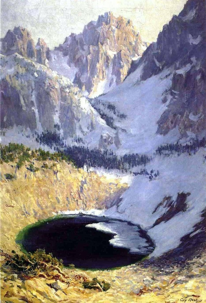 Guy Orlando Rose the Blue Pool Near Mt. Whitney Premium Canvas Print
