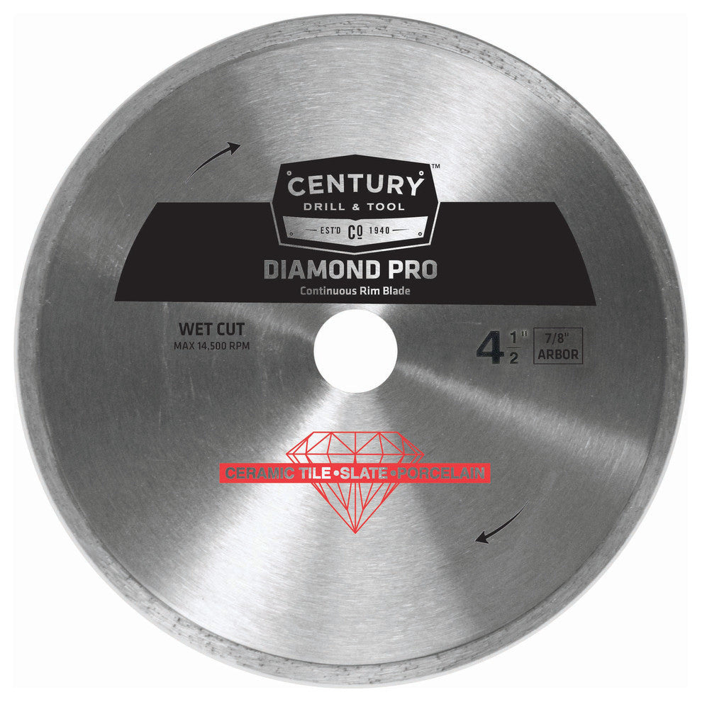 Diamond Continuous Rim Saw Blade, 4.5"