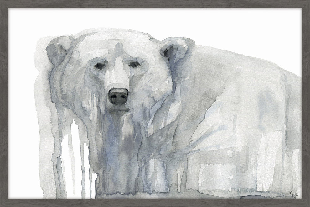 "Polar Bear" Framed Painting Print, 36"x24"
