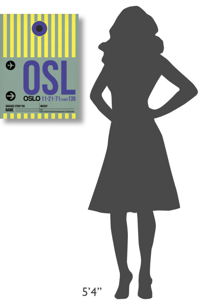 "OSL Oslo Luggage Tag 1" Fine Art Print