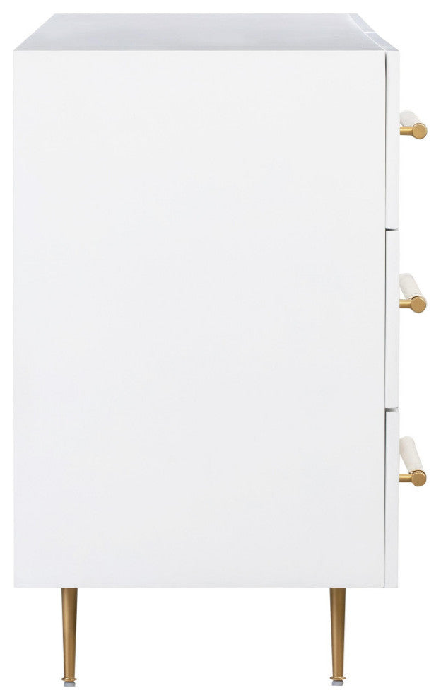 Trident 6 Drawer Dresser, White