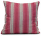 Sea Lines, Stripe Print Pillow, Pink, 16"x16"