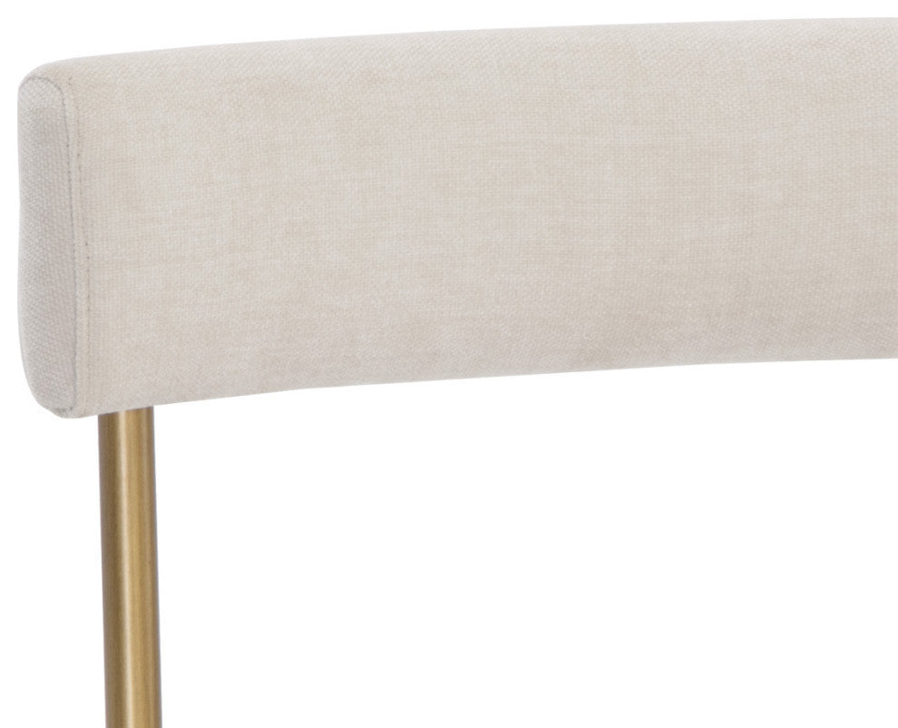 Seneca Dining Chair, Antique Brass, Danny Ivory, Set of 2