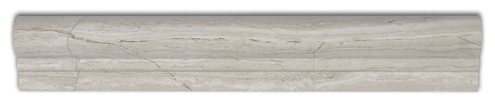 12"x2" White Oak Marble Moulding, Chair Rail Moulding, Polished, Set of 10