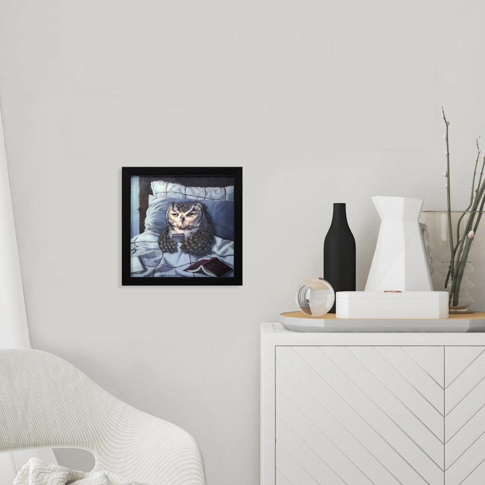 Night Owl Non-Glass Framed Art