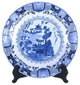 Blue and White Porcelain Chinese Blue Willow Plate 16"