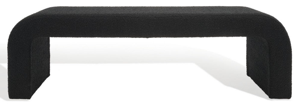 Safavieh Couture Caralynn Boucle Bench, Black