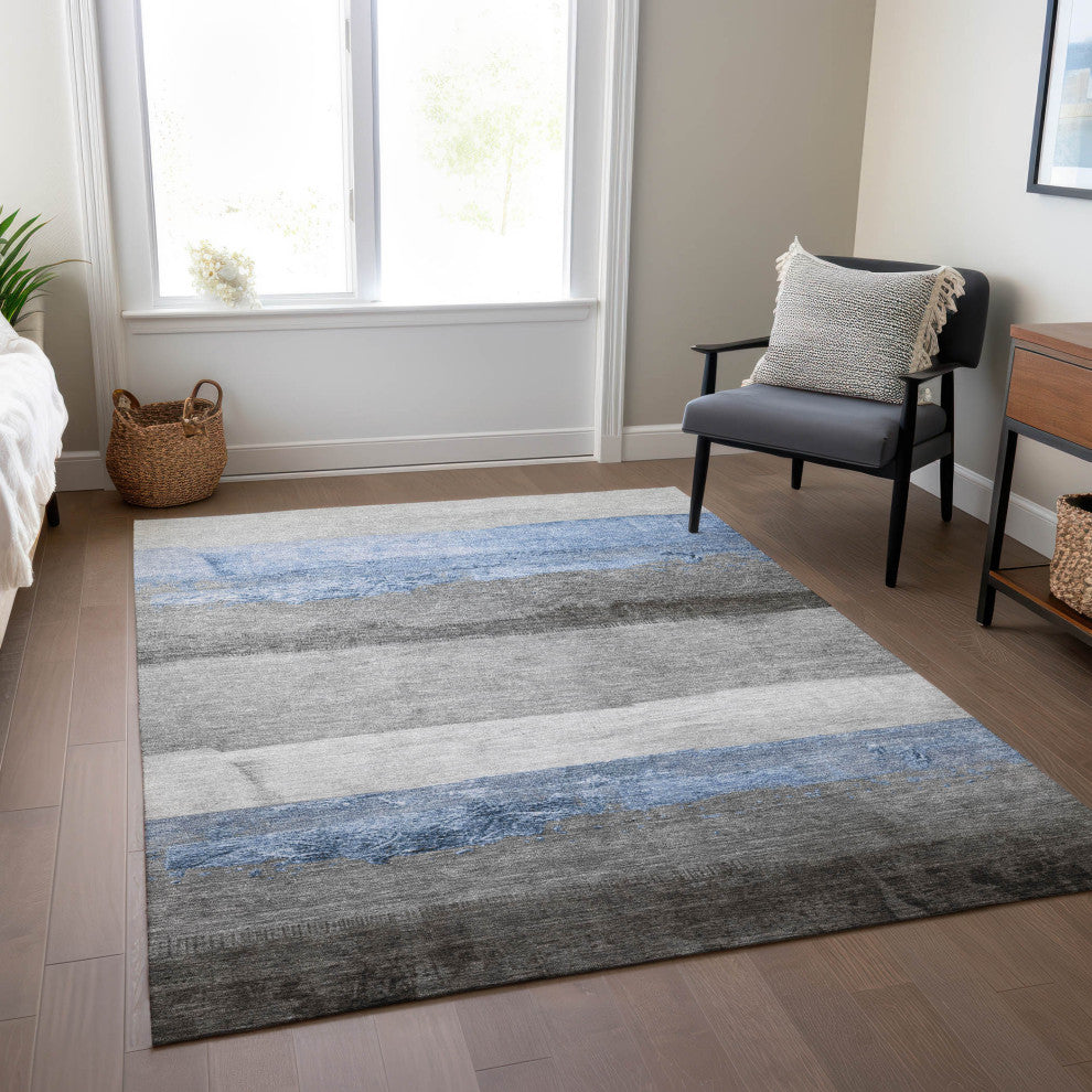 Machine Washable Indoor/Outdoor Chantille ACN1883 Sky 8' x 10' Rug