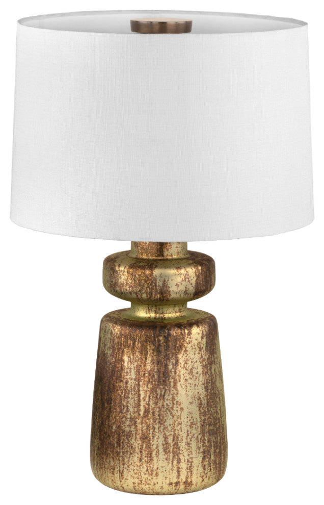 Troy Lighting Terron Table Lamp Patina Brass, 18"Lx18"Wx27.5"H
