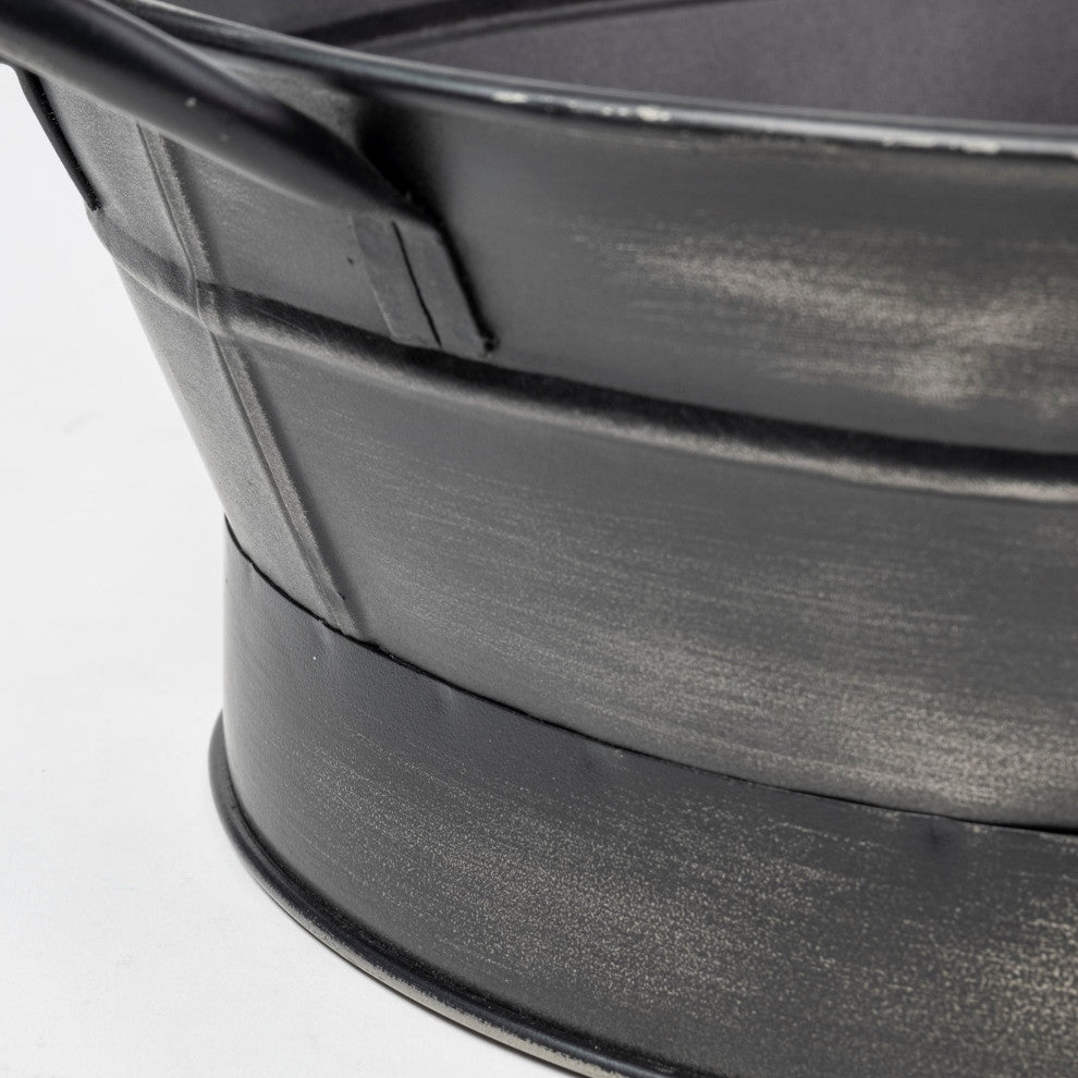 Reno Black Metal Vintage Inspired Basket