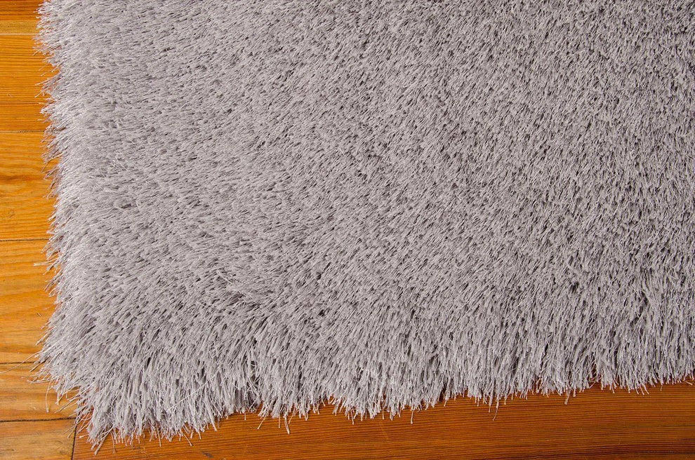 Kathy Ireland Studio "Studio Boulevard" Shag Area Rug By Nourison, Silver
