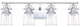 Grant 4-Light Bath Vanity, Polished Chrome
