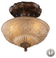 Elk Lighting 08103-AGB-LA Restoration Flushes 3-Light Semi Flush Light